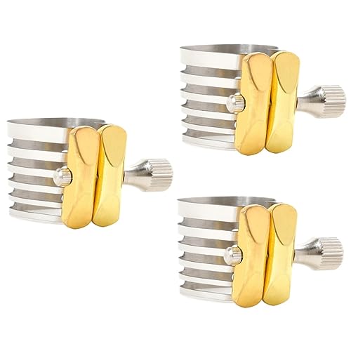 ibasenice 3pcs Professional Saxophone Reed Clip Small Light Easy to Carry Made of Durable Metal