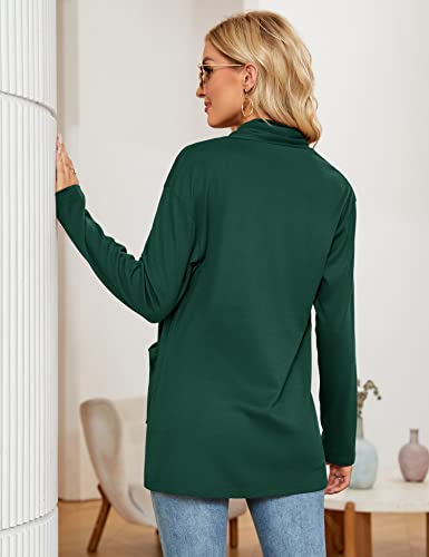 Image of Micoson Women's Long Sleeve Open Front Cardigan Casual Loose Lightweight Cardigans with Pockets