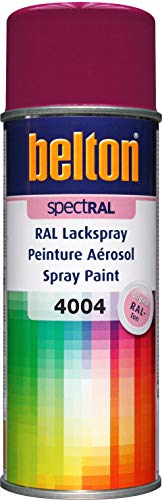 belton SpectRAL Spray de peinture RAL 4004 Bordeaux brillant 400 ml – Qualité professionnelle
