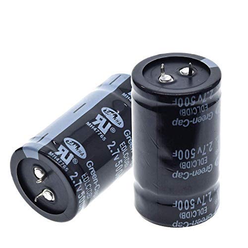 Condensateur 2.7V 500F Condensateur Farad 35mm 60mm, Super condensateur laisse tomber le condensateur Automobile à travers l'orifice général 2 pièces Cover