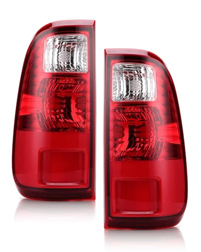 OKLPF Rear Brake Tail Light Compatible With 2008-2016 Ford F250 F350 F-250 F-350 F450 F550 Super Duty Replace BC3Z13405A BC3Z13404A Replacement Red Taillight Assembly Driver and Passenger Side