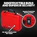 NANUK 910 Waterproof Hard Case – 14.3” x 11.1” x 4.7”, Protective Case for Camera, Electronics & Gear – Impact-Resistant, Dustproof, Airline Carry-On Approved – Made in Canada, Red