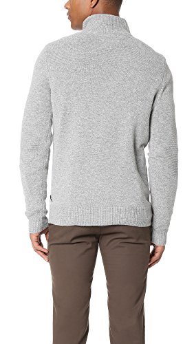 Ben Sherman Men's Half Zip Funnel Neck Sweater, Silver, Large2