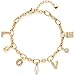 Produktbild JEWELS BY LEONARDO Armband Ciao Otella, Arm-Schmuck aus goldfarbenem Edelstahl, Charms Schriftzug LOVE besetzt mit Zirkonia-Steinchen, 18-21 cm Länge, Schmuck Damen, 024449