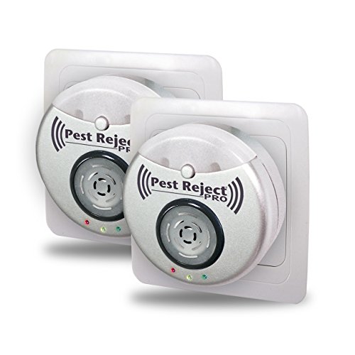 Pest Reject Pro - 2 unités / Répulsif pour insectes et rongeurs / Anti nuisibles avec ultrasons et technologie électromagnétique