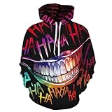 Lianmaoshang Chaquetas Deportivas de Manga Larga con Capucha para niños y niñas, jerséis de rol Hip - Hop con Dibujos Animados de Bolsillo, 15 años