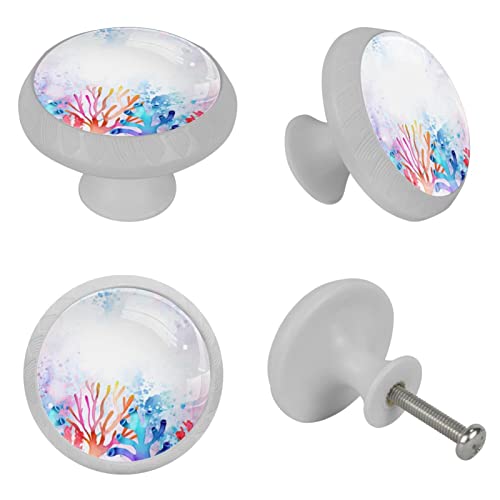Boutons fluorescents corail pour commode et armoire (Lot de 4) - 5
