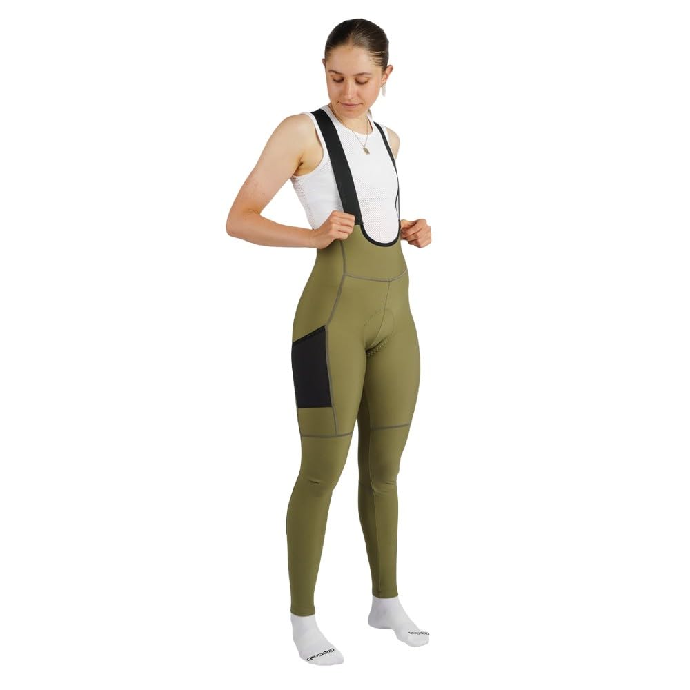 GripGrab PACR Thermo Bib Tights damskie zimowe spodnie wyścigowe MTB Gravel Bike spodnie rowerowe długie z wyściółką spodnie rowerowe
