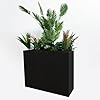 Large Metal Planter 38 x 13 30 Tall Rectangular Planter for Outdoor PatioPorch Modern Design for Plants Flowers GardenBlack