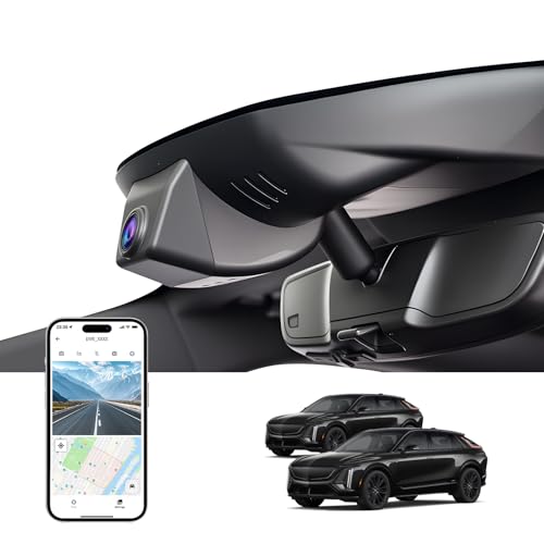 KBSYNT 4K Dash Cam for Cadillac Lyriq 2023 2024 2025 OEM-Look 2160P UHD Video Built-in WiFi & APP Loop Recording G-Sensor Plug & Play 64GB Card