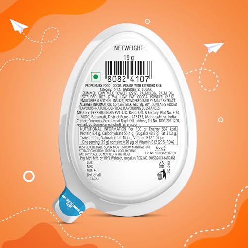 Image of Dave's American Food Kinder Creamy Pack of 24 Milky and Cocoa Chocolate with Extruded Rice, 456 g