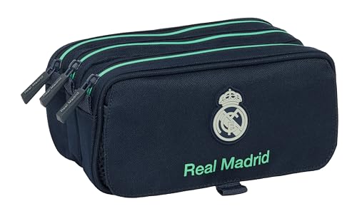 REAL MADRID 2ª EQUIPACIÓN 25/26 - Portatodo Triple Big, Estuche...