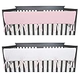 American Baby Company Supreme 1 Pack Heavenly Soft Chenille Reversible Crib Rail Cover for Long Rail, Pink, Wide for Rails Measuring up to 18' Around