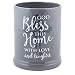 Elanze Designs God Bless This Home with Love Grey Stoneware Electric Jar Candle Warmer