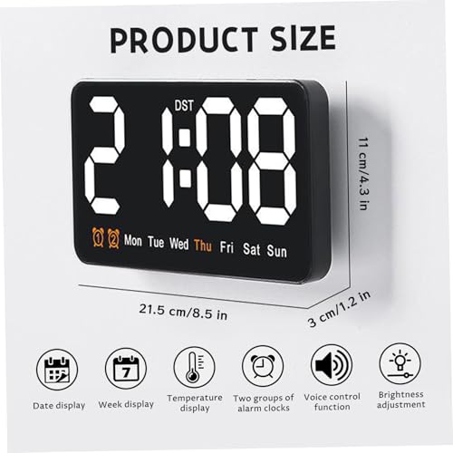 Horloge murale numérique LED lisible pour ne plus jamais manquer vos rendez-vous - 4