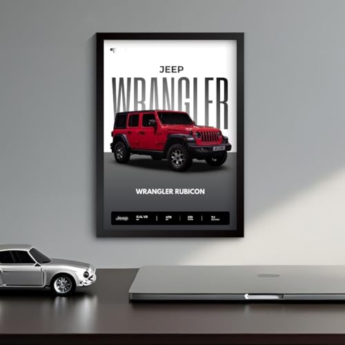 Image of Funk You Store Jeep Wrangler Poster | Framed Poster of Jeep Wrangler Rubican A4 Sized (31 x 23 cm) | Car Posters for Wall, Gift for Boys, Car for Wall, Bedroom, Hostel, Study Room (F 073)