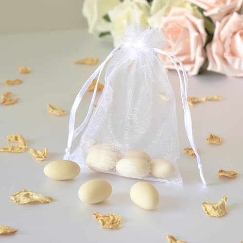 Luxury Italian Sugared Almonds - Multiple Colours Available - For Wedding Favours and Baby Showers - Pack of 50 Almonds, Ivory