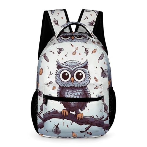 Owl Tree Branches Backpack for Men Women, Durable Small Backpack Casual Lightweight Daypack for Travel Bag