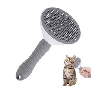Cat Brush Dog Brush for Shedding, Cat Grooming-Brushes with Release Button, Cats Comb for Kitten Puppy Massage Removes Tangles and Loose Fur, Long or Short Haired Cats