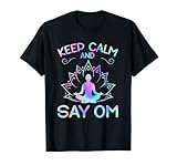 Keep Calm and Say OM Yoga Camiseta