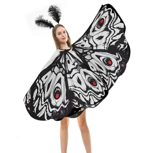 Accesorios de Halloween con chal elegante de mariposas y ropa cómoda 8