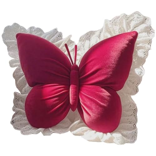 Coussin décoratif papillon en dentelle et assise moelleuse pour canapé - 2