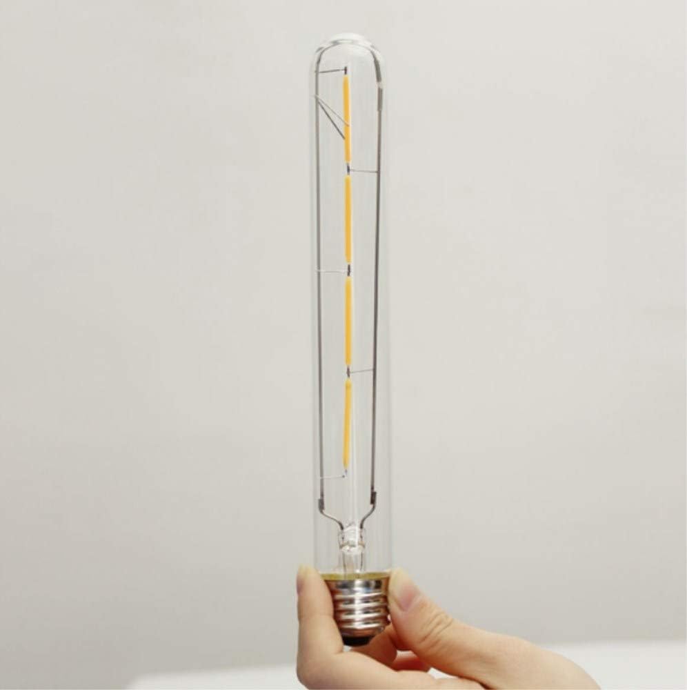 T30 225mm Led Long Bulbs 4W Dimmable Vintage Light Bulb Long Tubular Vintage LED Light,E26Medium Base,Amber Glass,Warm White 2300K,Pack of 4