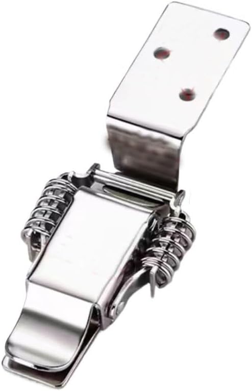 EFARMA Spring Toggle Latch Hasp,Catch Clamp Clip,304 Stainless Steel Hardware Cabinet Boxes 90° Spring Loaded Latch Catch Toggle Hasp for Sliding Door Simple Window Cabinet (Color : F) (Color : F)