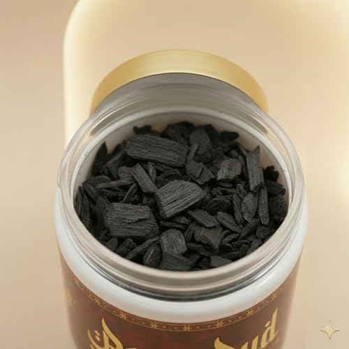 Image of Rose Oud BAKHOOR Incense | Authentic Arabic BAKHOOR Incense | 40 GMS JAR | Pack of 1 | Natural Wood Chips Rose Fragrance Woody Blend | Perfect for Pooja