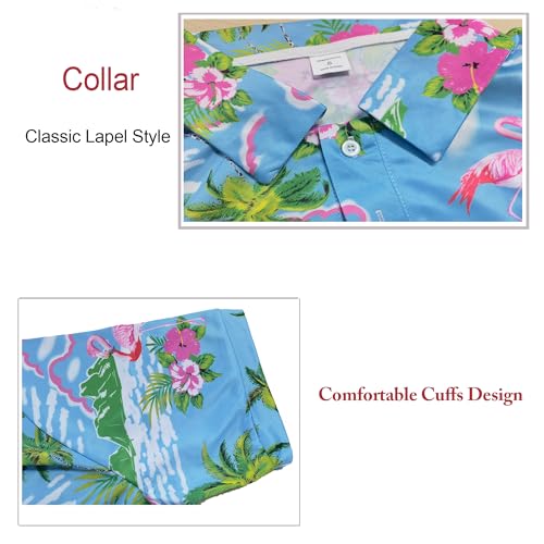 Funny Hawaiian Couple Golf Shirts,Matching Short Sleeve Golf Shirt Moisture Wicking Couple Polo Shirt for Men Women3