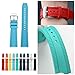FKM Rubber Band For Breitling Superocean Watches With Buckle, Rubber Watch Band Straps For Breitling Professional Watches (Light Blue, 22mm)