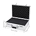 Portable Aluminum Carrying Case - Lockable Waterproof Instrument Storage Box, Thickened Protective Briefcase with Sponge Insert | Travel Equipment Organizer for Camera Precision Tools Exhibition