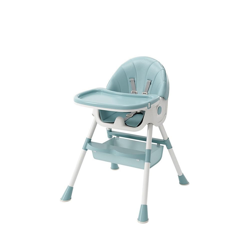 Chaise Haute Bébé 4 en 1 Réglable - Plateau Amovible Lavable - Siège Évolutif Sécurisé pour Repas, Jeu et Croissance 6M-3Ans (vert)