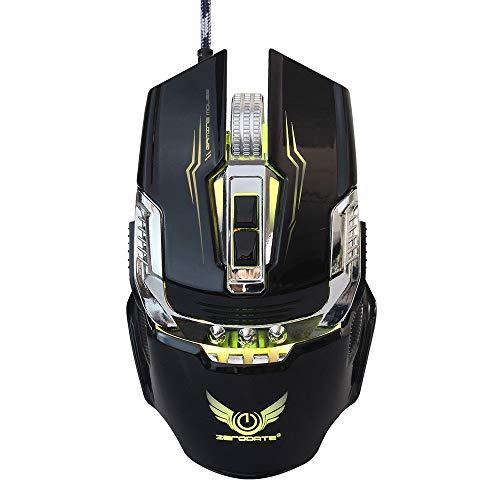 New ZERODATE X900 Wired Gaming Mouse With 4 - level adjustable DPI LED Light Black