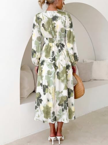 Image of Maxigerui Women's Long Sleeve Floral Maxi Dress 2026 Spring Summer Wedding Guest Dress