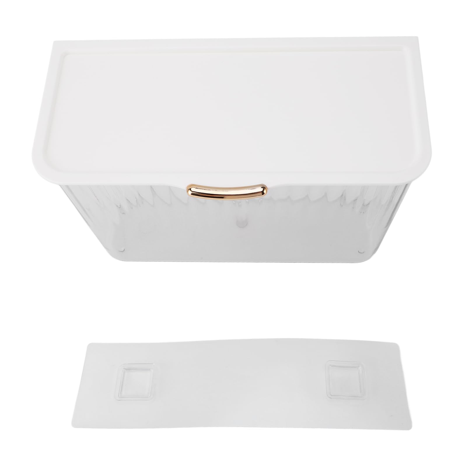 Panier à linge mural transparent en PET avec couvercle 30x20cm