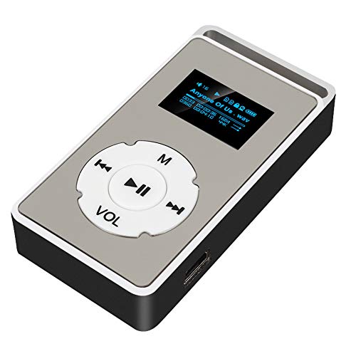 TOPmountain USB Music Player Mini Mp3 Player,Tf Card Sport Mp3 with Screen Card Mp3 Student Running Walkman?Black?
