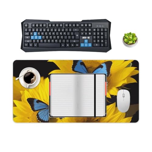 Protector para escritorio con girasoles y mariposas 30x60cm miniatura 4