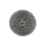 EYAKEG Heavy-Duty Stainless Steel Wool Barbecue Grill Cleaning Scrubber Pads, Replacement Steel Wool Brush Head, 1 Pack, Silver