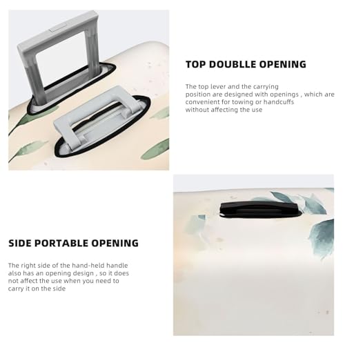 Watercolor Wreath Elastic Travel Luggage Cover, Washable Spandex Suitcase Protector, Anti-Scratch Fits 18-32 Inch 5