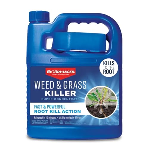 BioAdvanced Weed & Grass Killer Spray Super Concentrate - 64 fl oz Bottle - Weed Killer Spray - Visible Results in 3 Hours - Rainproof in 10 Minutes