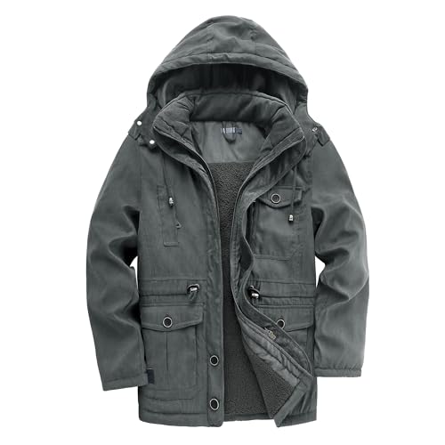 Parka épaissi hiver homme chaude contre le vent et le froid glacial
