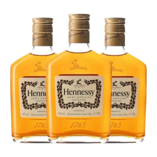 Coñac Hennessy V.S. Cognac Botellín 20 cl (Caja de 3 Botellín de 20 cl)