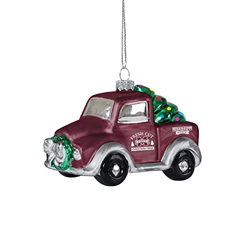 FOCO-Mississippi-State-Bulldogs-NCAA-Blown-Glass-Truck-Ornament