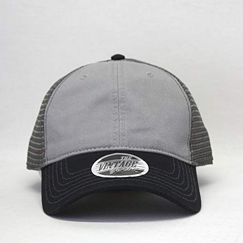 Image of The Vintage Year Washed Cotton Unstructured Soft Mesh Adjustable Trucker Baseball Cap
