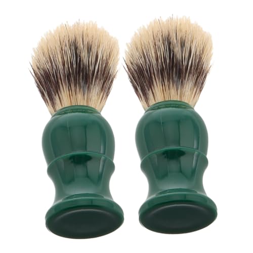 FOMIYES Beard Brush Handle for Men Barber Accessories Soft Bristle Shaving Brush for Facial Hair Cleaning and Grooming