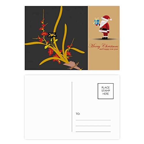 Cartes postales Peinture Japonaise Père Noël Culture Fleur en lot de 20 pour correspondances