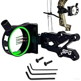 FENJANER Archery 5 Pin Bow Sight .029 Fiber Optics Sight with Rheostat Light & Reversible Mount Design for Compound Bow (Right Hand)