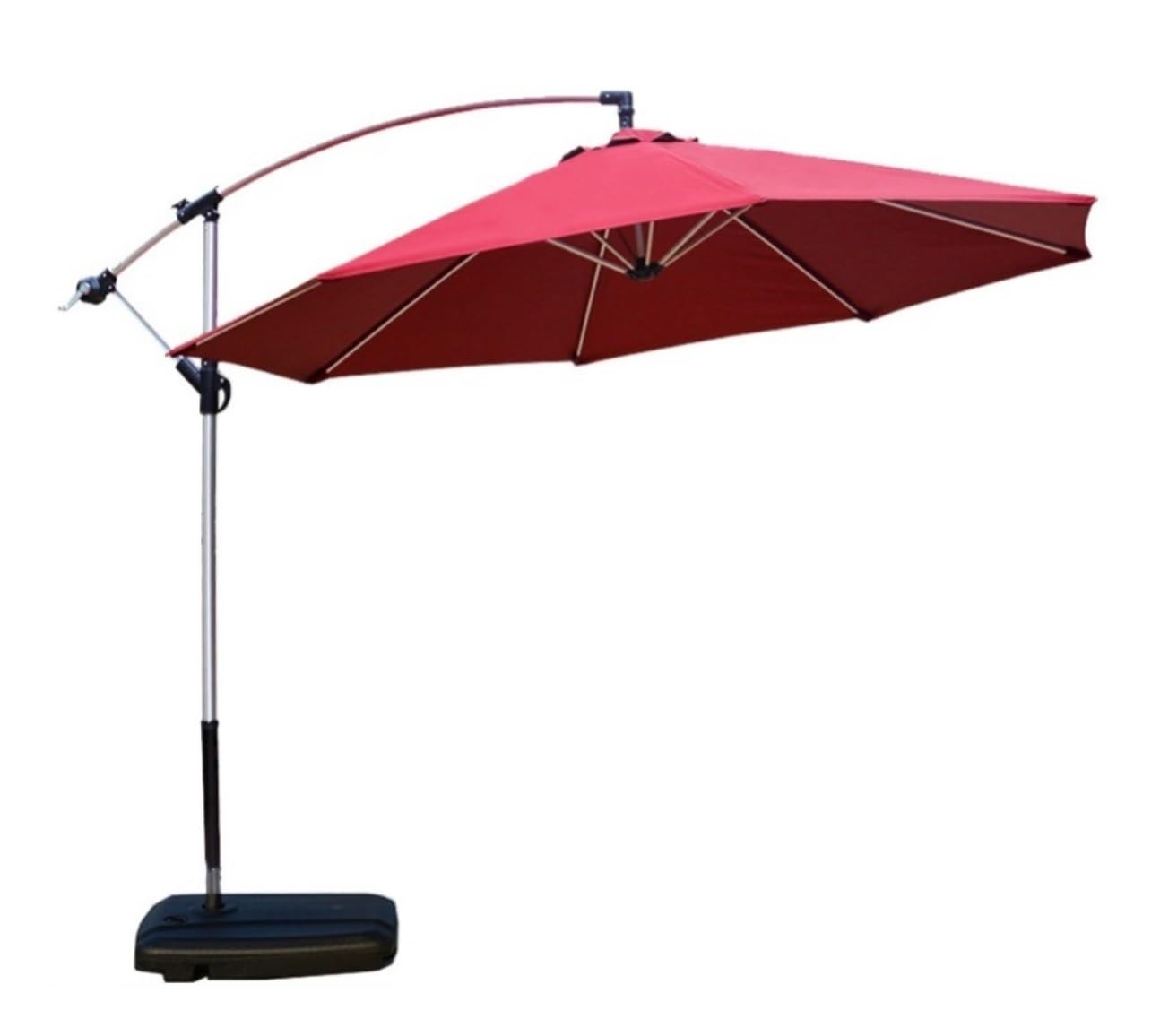 Nowoczesny Parasol Ogrodowy Duży Parasol Ogrodowy O Długości 9,8 Stopy Z Podstawą Ze Stopu Aluminium Poliester Plażowy Do Basenu Ogrodowego Przydomowego Balkon Plażowy