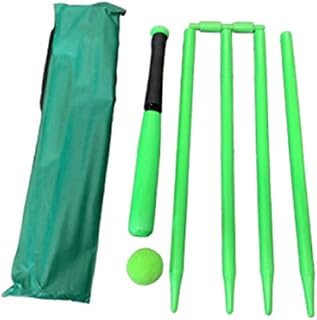 ND Sports 6-Piece Wooden Rounders Set and Carry Bag, Green, One Size